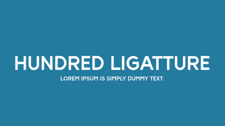 Hundred Ligatture Font