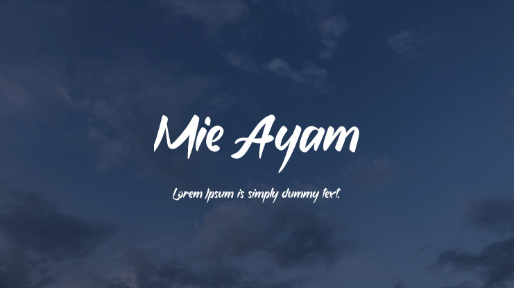 Mie Ayam Font