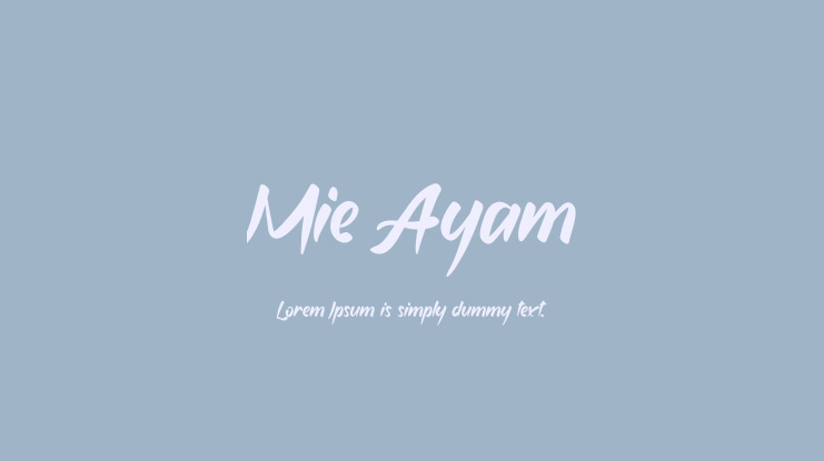 Mie Ayam Font