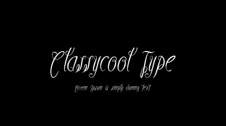 Classycool Type Font Family