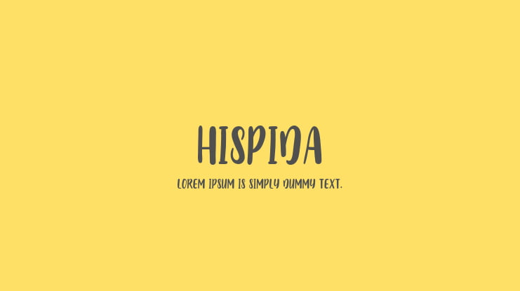 Hispida Font
