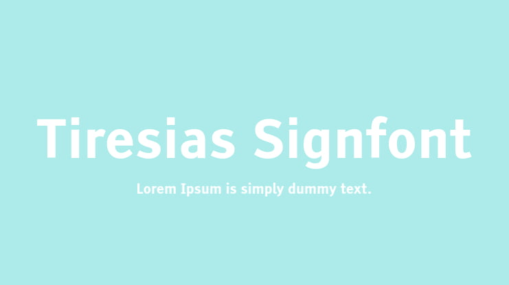 Tiresias Signfont Font Family