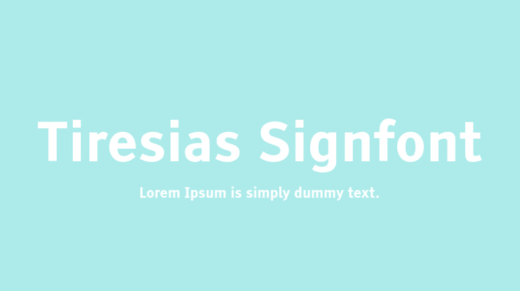 Tiresias Signfont Font Family