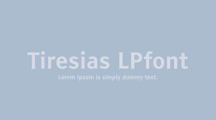 Tiresias LPfont Font Family