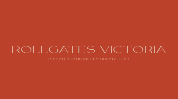 Rollgates Victoria Font