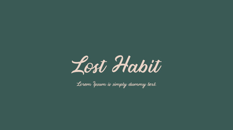 Lost Habit Font