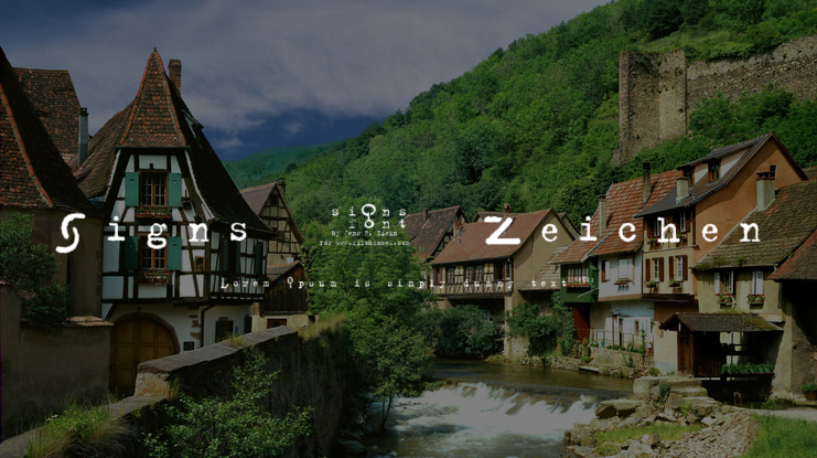 Signs - Zeichen Font