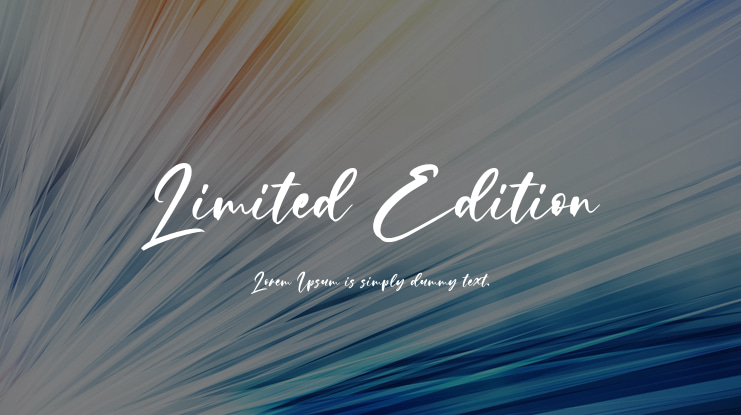 Limited Edition Font