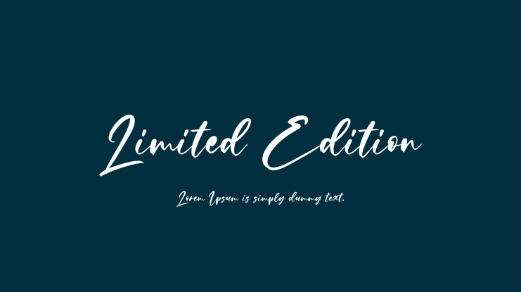 Limited Edition Font
