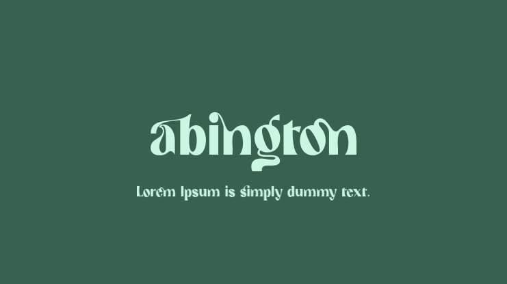 abington Font Family