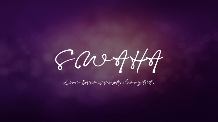 SWAHA Font