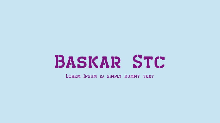 Baskar Stc Font