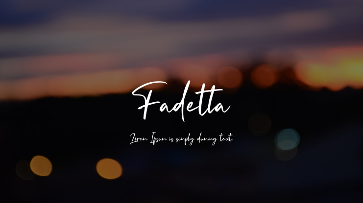 Fadetta Font