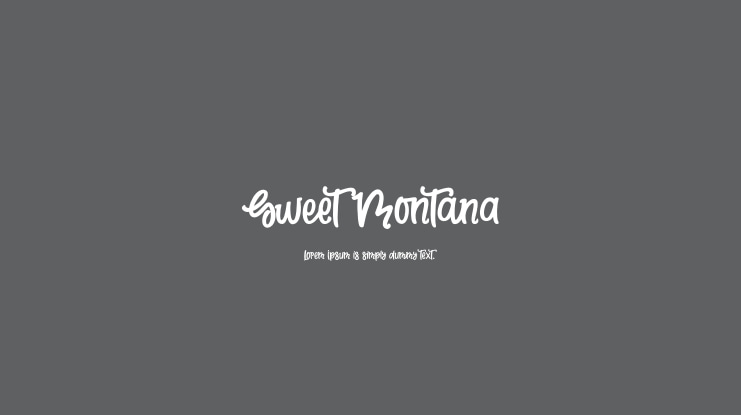 Sweet Montana Font