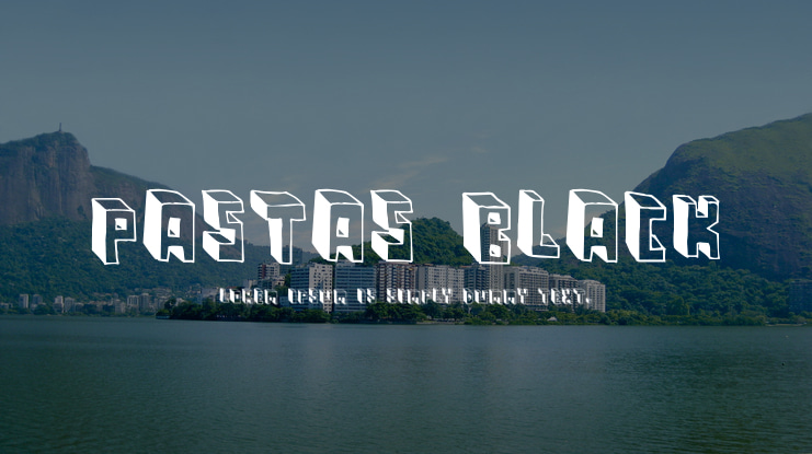 Pastas Black Font