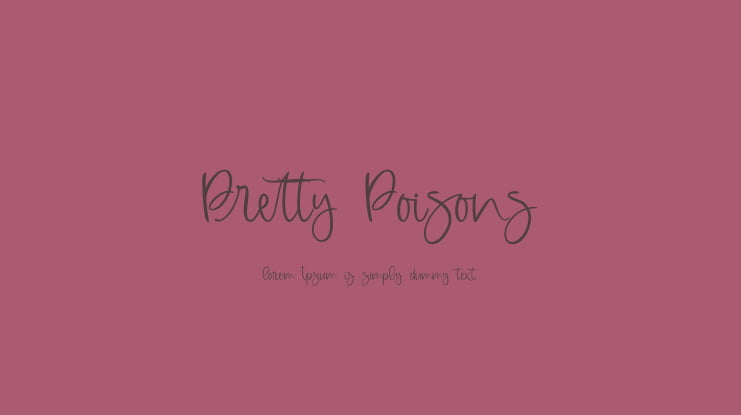 Pretty Poisons Font