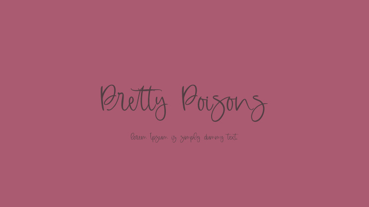 Pretty Poisons Font