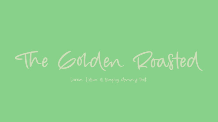The Golden Roasted Font