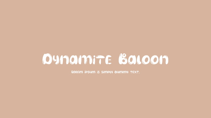 Dynamite Baloon Font Family