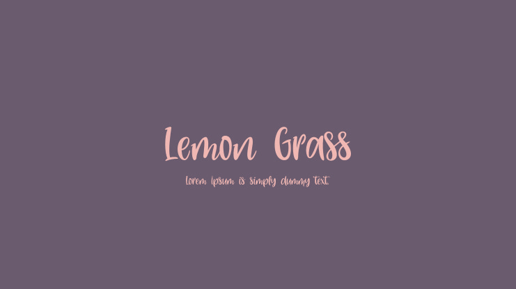 Lemon Grass Font