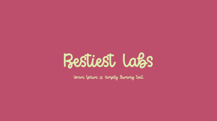 Bestiest Labs Font