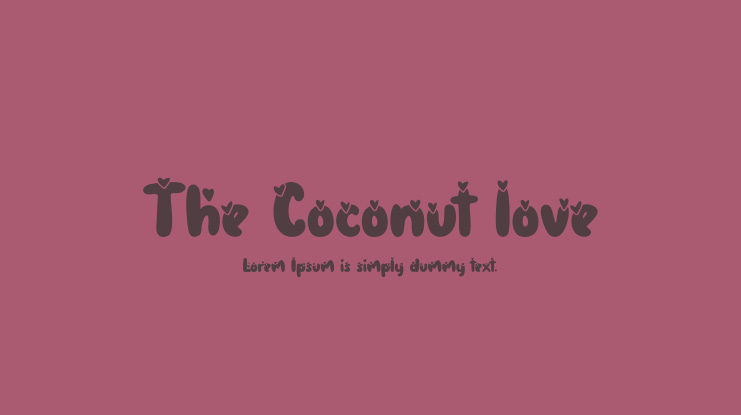 The Coconut love Font Family