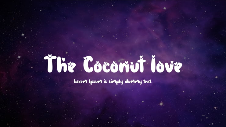 The Coconut love Font Family