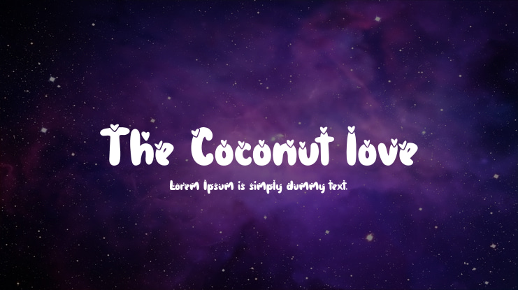 The Coconut love Font Family
