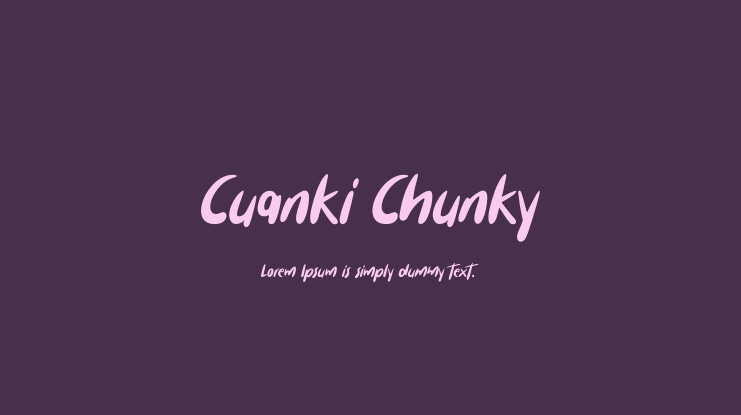 Cuanki Chunky Font