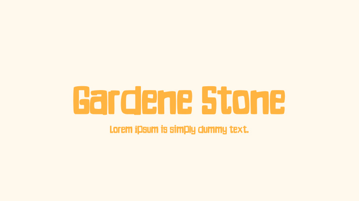 Gardene Stone Font