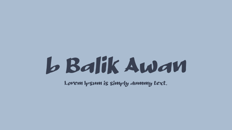 b Balik Awan Font
