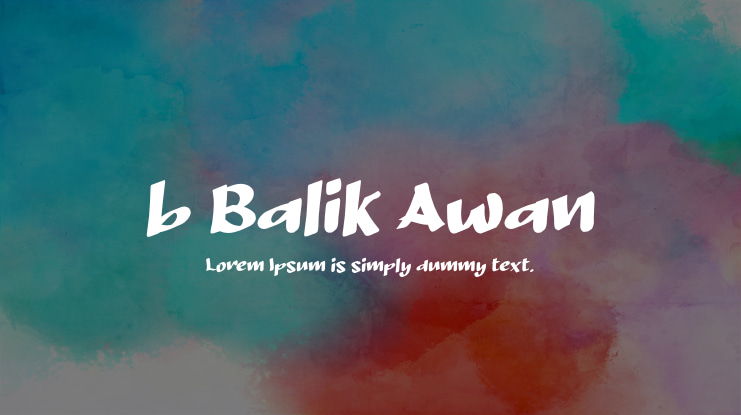 b Balik Awan Font