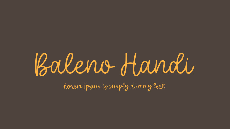 Baleno Handi Font