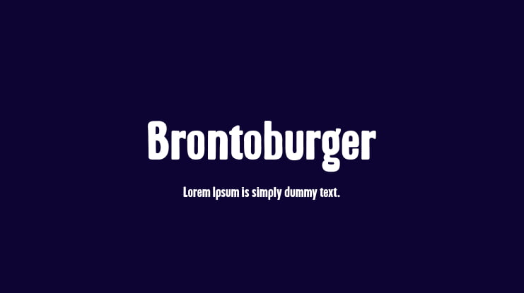Brontoburger Font