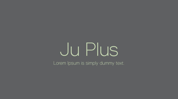 Ju Plus Font Family
