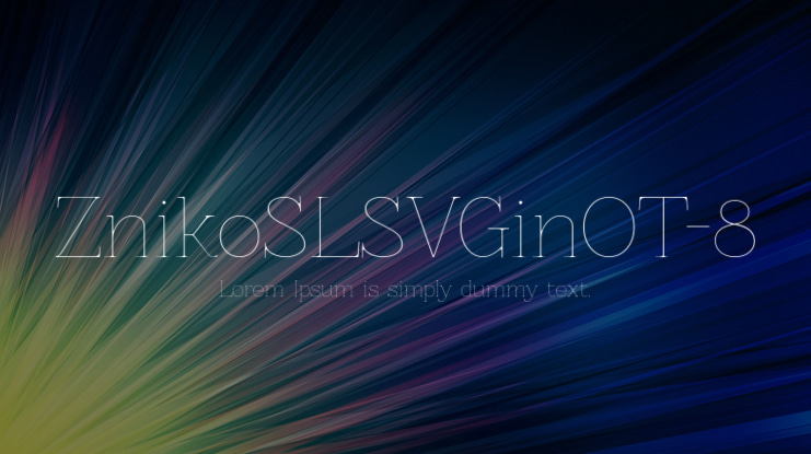 ZnikoSLSVGinOT-8 Font