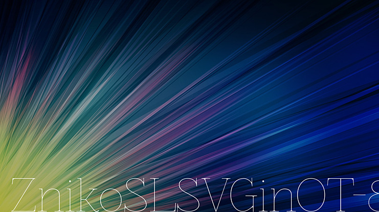 ZnikoSLSVGinOT-8 Font