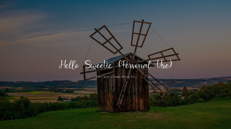 Hello Sweetie (Personal Use) Font