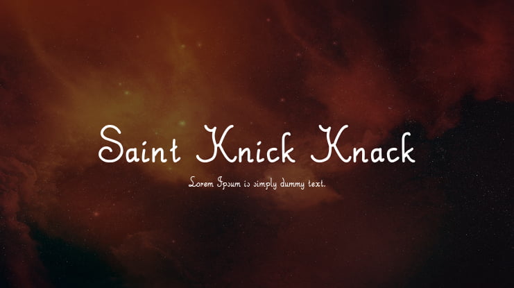Saint Knick Knack Font