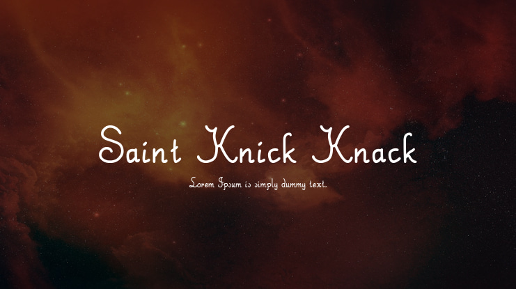 Saint Knick Knack Font
