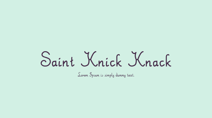 Saint Knick Knack Font