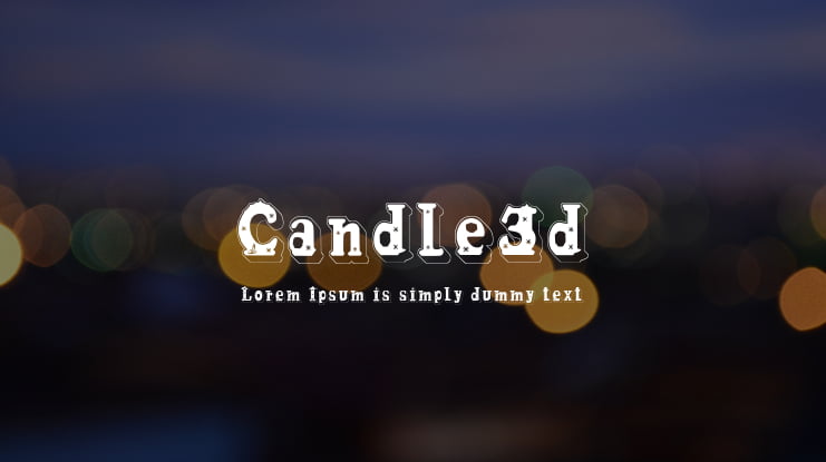 Candle3d Font