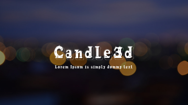 Candle3d Font