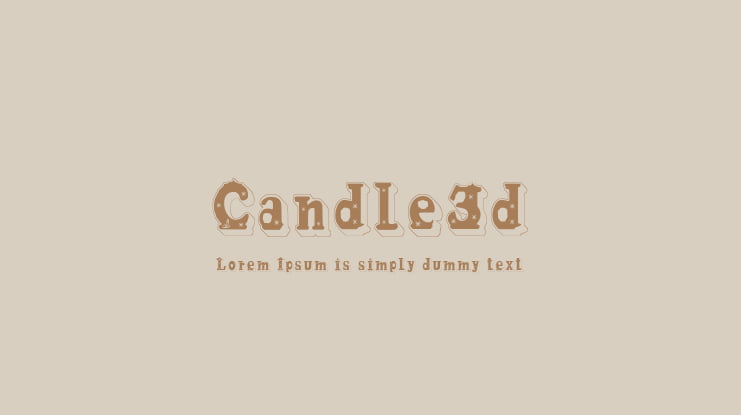 Candle3d Font