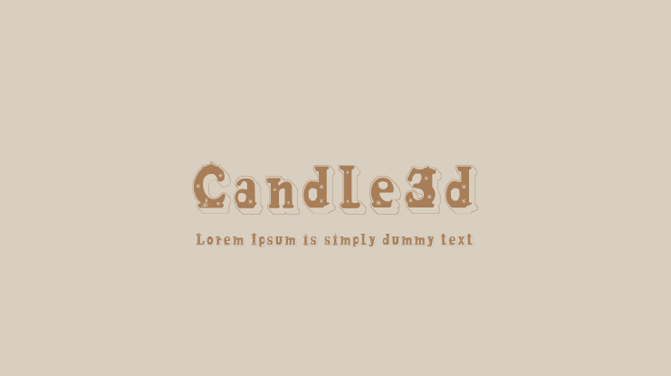 Candle3d Font