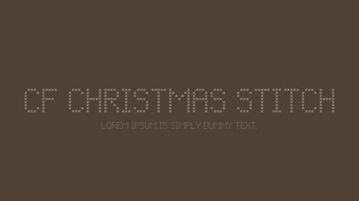 CF Christmas Stitch Font