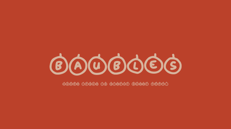 Baubles Font