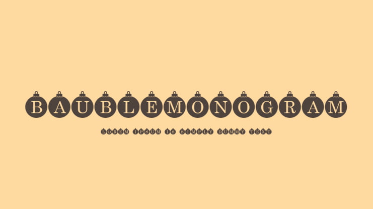 Bauble_Monogram Font
