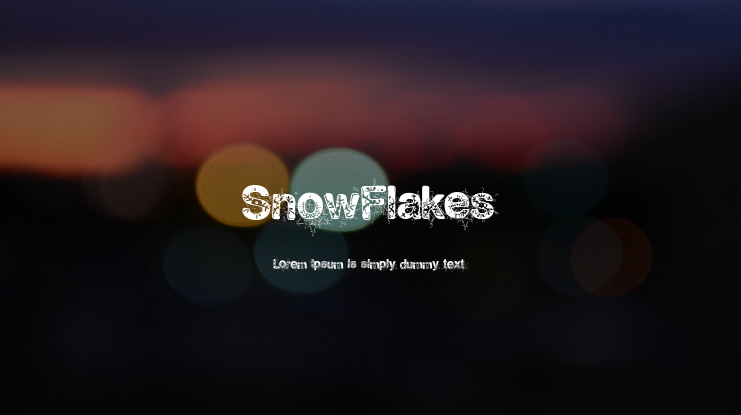 SnowFlakes Font