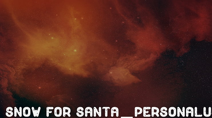 Snow for Santa_PersonalUseOnly Font